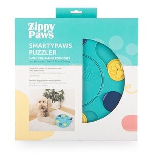Zippy Paws- Blue SmartyPaws Puzzler 3-in1 Fun Games For Dogs